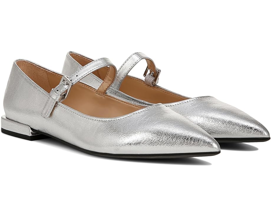 フランコサルト 銀色 シルバー レザー レディース 【 FRANCO SARTO NALIN MARY JANES / SILVER METALLIC FAUX LEATHER 】