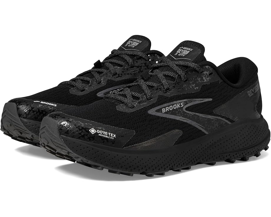 ブルックス 黒色 ブラック 灰色 グレー スニーカー レディース 【 BROOKS DIVIDE 5 GTX / BLACK ALLOY PRIMER GREY 】