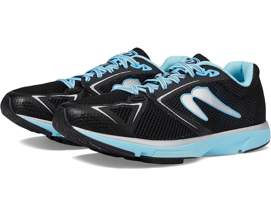 ニュートン ランニング 黒色 ブラック アクア スニーカー レディース 【 NEWTON RUNNING DISTANCE 12 / BLACK AQUA 】｜スニケス