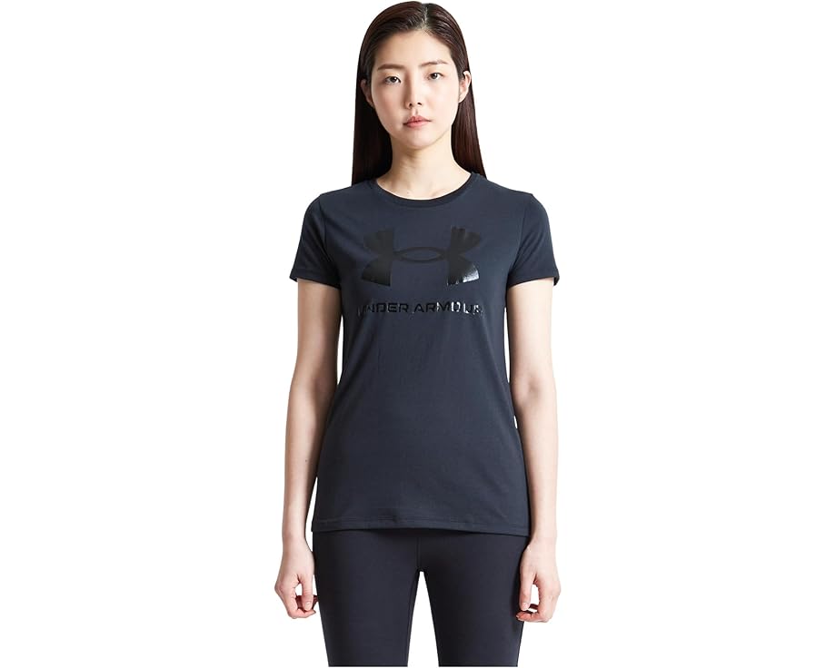 グラフィック 捩り 労働者の一団 アンダーアーマー 半袖 レディース 【 UNDER ARMOUR LIVE SPORTSTYLE GRAPHIC SHORT SLEEVE CREW / 】 レディース流行り物 トップス ティーシャツ カットソー レディースファッション-Tシャツ・カットソー