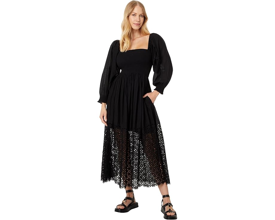 フリーピープル フリー 黒色 ブラック レディース 【 FREE PEOPLE PERFECT STORM MIDI / BLACK 】 レディースファッション ドレス|スニケス