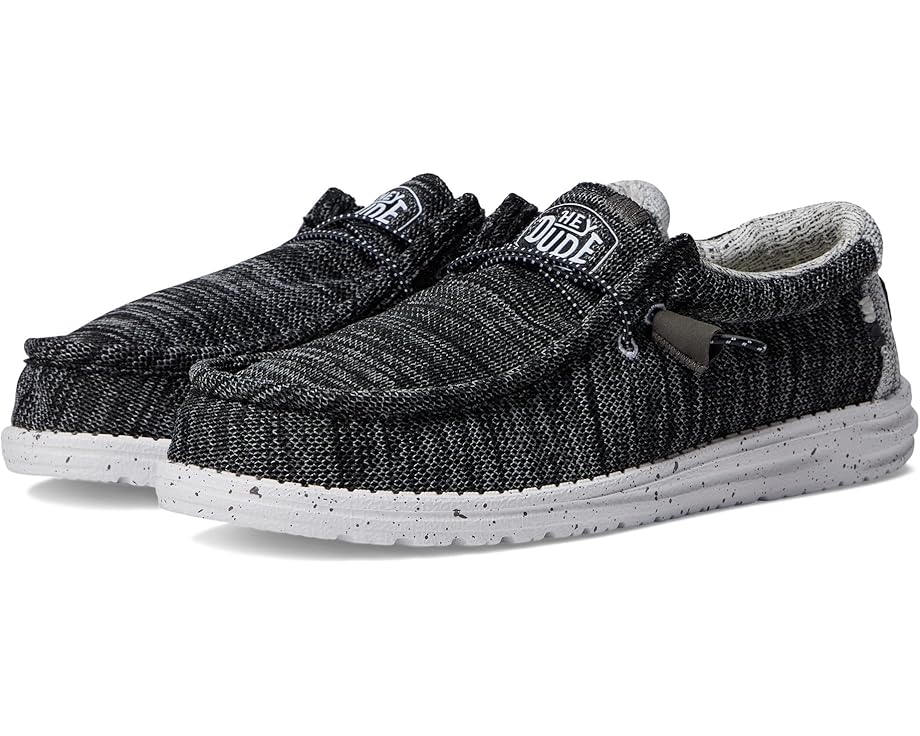 ヘイデュード スリッポン 心地よい スニーカー 運動すること靴 心地よいスニーカー スニーカー メンズ 【 HEY DUDE WALLY STRETCH MIX SLIP-ON CASUAL SHOES / METEORITE 】