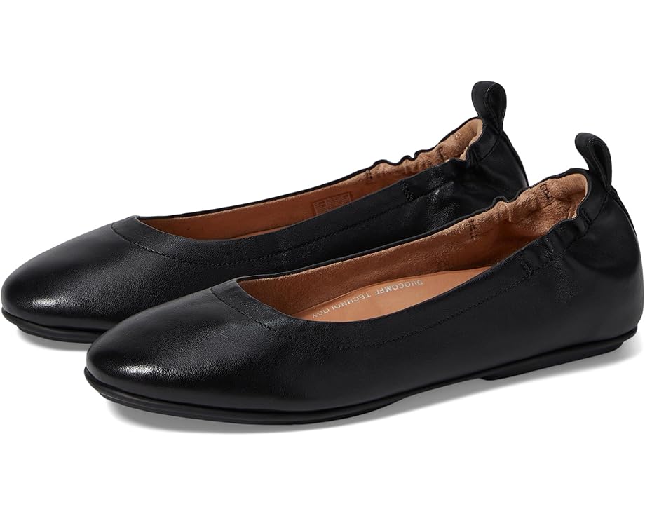 相応うフロップ 女性バレエダンサー 黒いこと 黒いこと レディース 【 FITFLOP ALLEGRO BALLERINA FLAT / BLACK 】