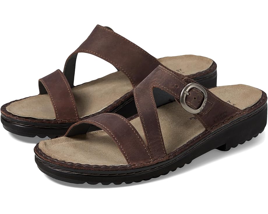 ナオト 茶色 ブラウン レザー レディース 【 NAOT GENEVA / BROWN HAZE LEATHER 】 サンダル|スニケス