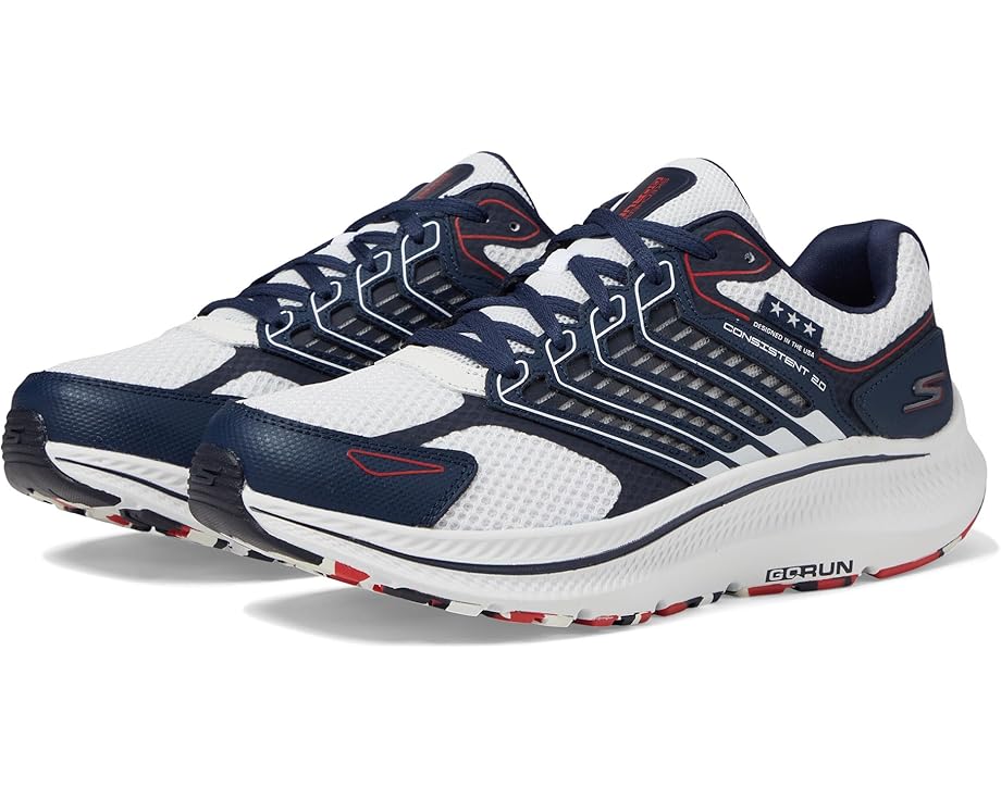スケッチャーズ 幽客 紺色 米国海軍 2.0 スニーカー メンズ 【 SKECHERS GO RUN CONSISTENT - AMERICANA / NAVY 】