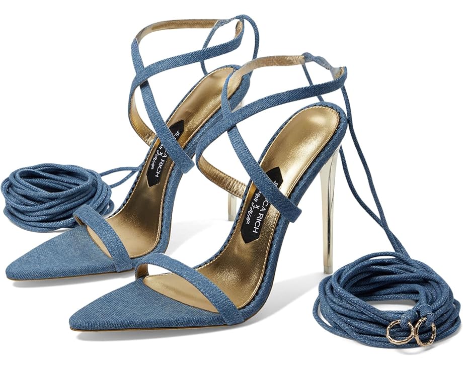 ネクタイ デニム レディース 【 JESSICA RICH TIE UP SANDAL / DENIM 】 パンプス｜スニケス