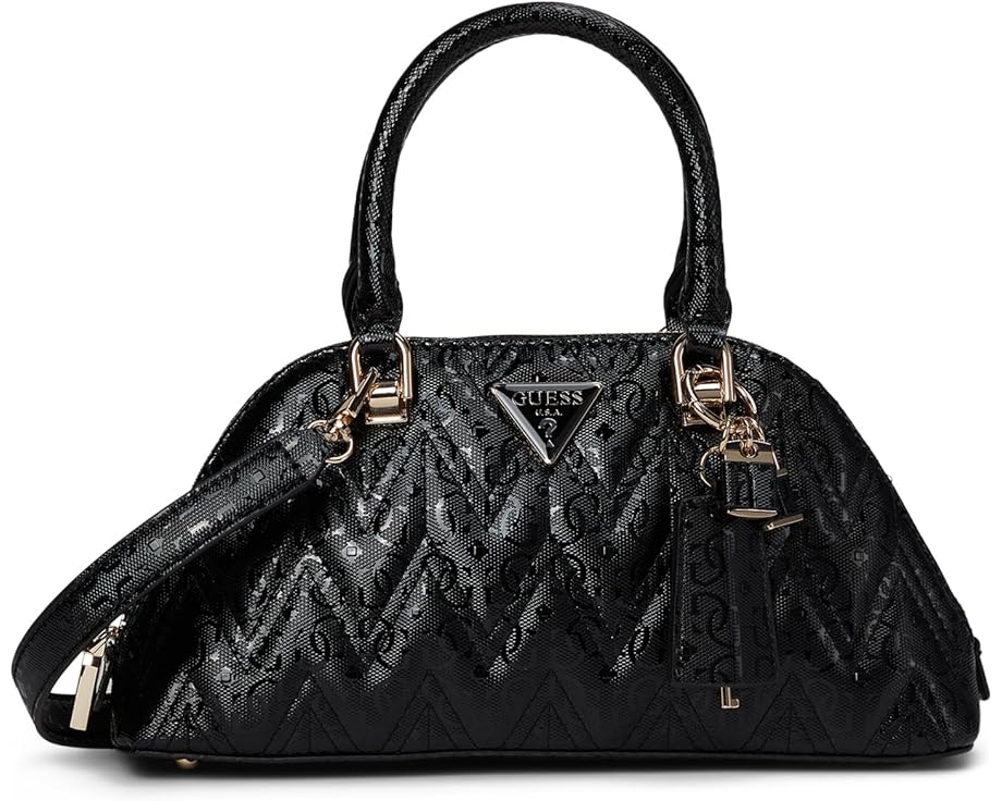 ゲス 黒色 ブラック レディース 【 GUESS ADELARD DOME SATCHEL / BLACK 】 バッグ レディースバッグ ハンドバッグ