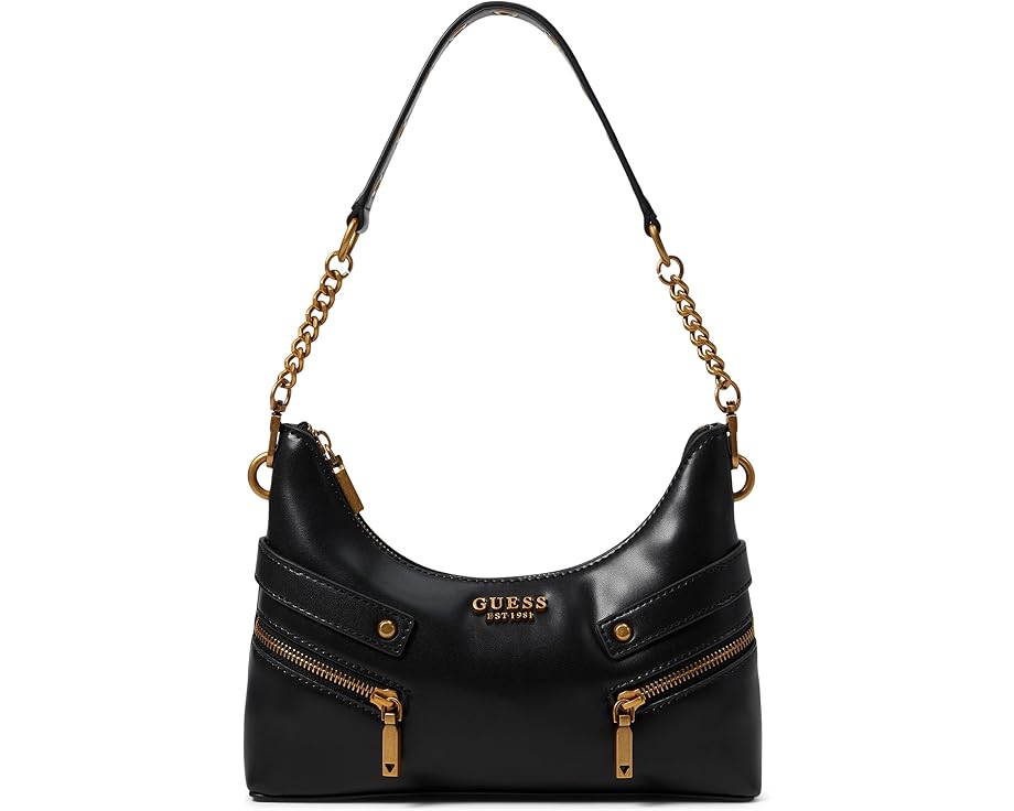 ゲス バッグ 黒色 ブラック ショルダーバッグ レディース 【 GUESS TRISSA TOP ZIP SHOULDER BAG / BLACK 】 レディースバッグ ハンドバッグ
