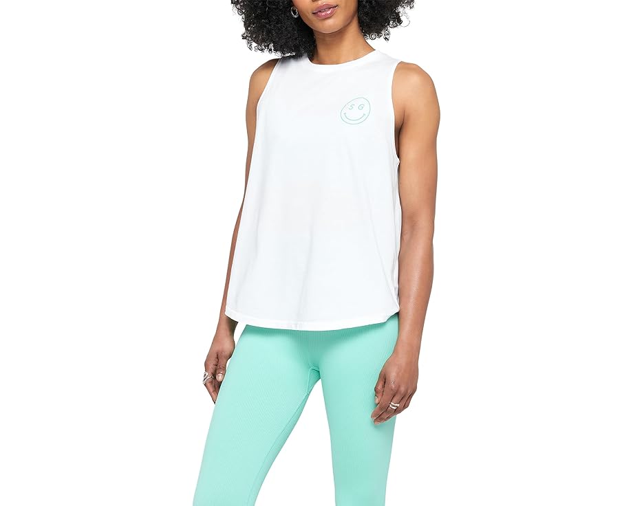 スピリチュアルギャングスター 翡翠 ジェード タンクトップ 白色 ホワイト レディース 【 SPIRITUAL GANGSTER RADIATE KINDNESS JADE TANK / WHITE 】 レディースファッション トップス Tシャツ カットソー