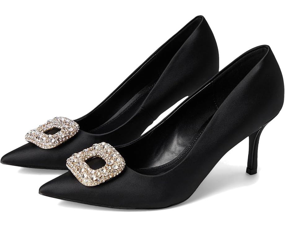デューンロンドン アクアマリン 黒色 ブラック サテン レディース 【 DUNE LONDON AQUAMARINE / BLACK SATIN 】 パンプス