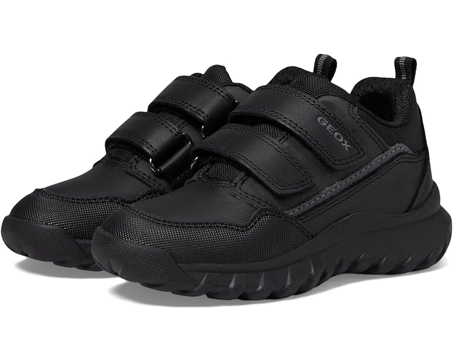 ジェオックス 黒色 ブラック 灰色 グレー ジュニア キッズ 【 GEOX KIDS J SIMBYOS BOY / BLACK DARK GREY 】 ベビー マタニティ スニーカー