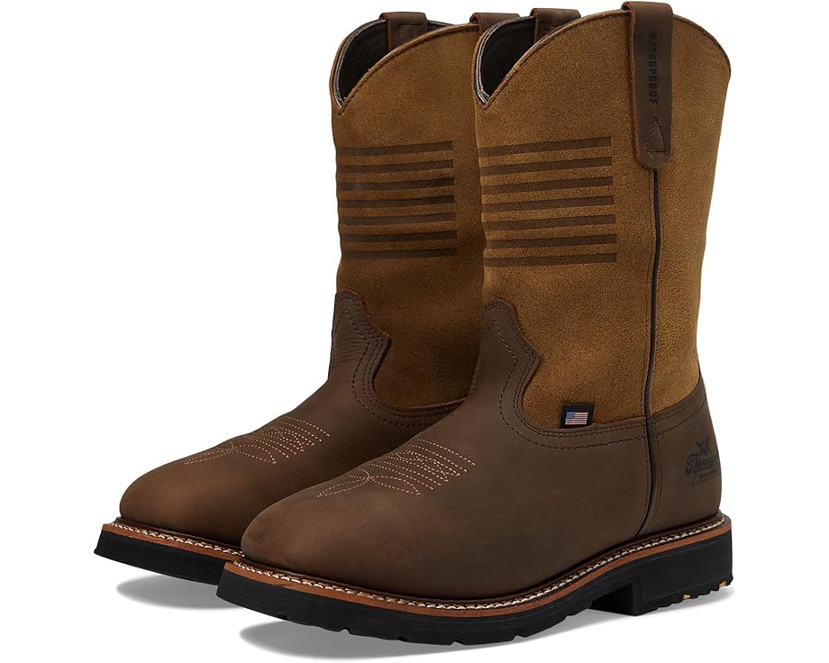 ソロ好ましい クレイジー メンズ 【 THOROGOOD AMERICAN HERITAGE INDEPENDENCE SQUARE TOE WATERPROOF SOFT / CRAZY HORSE 】 ブーツ