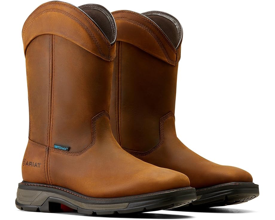 アリアット ブーツ 赤銅色 赤銅色 細工物ブーツ メンズ 【 ARIAT WORKHOG XT WELLINGTON WATERPROOF WORK BOOT / DISTRESSED BROWN 】