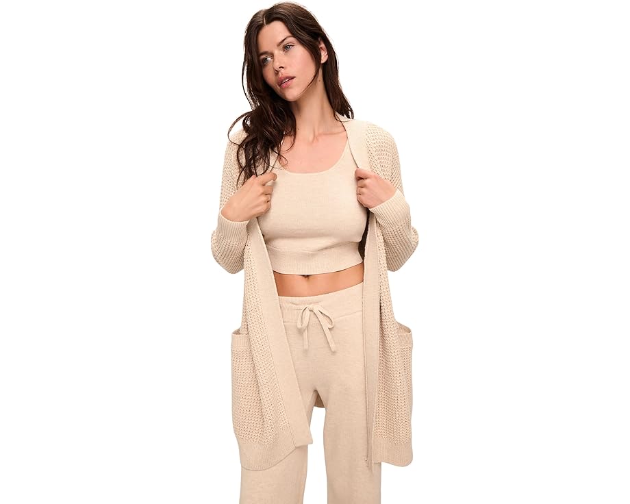 エバージェイ トレーナー ラップ レディース 【 EBERJEY RECYCLED SWEATER SHORT WRAP / OAT 】 インナー 下着 ナイトウエア ナイト ルーム パジャマ|スニケス