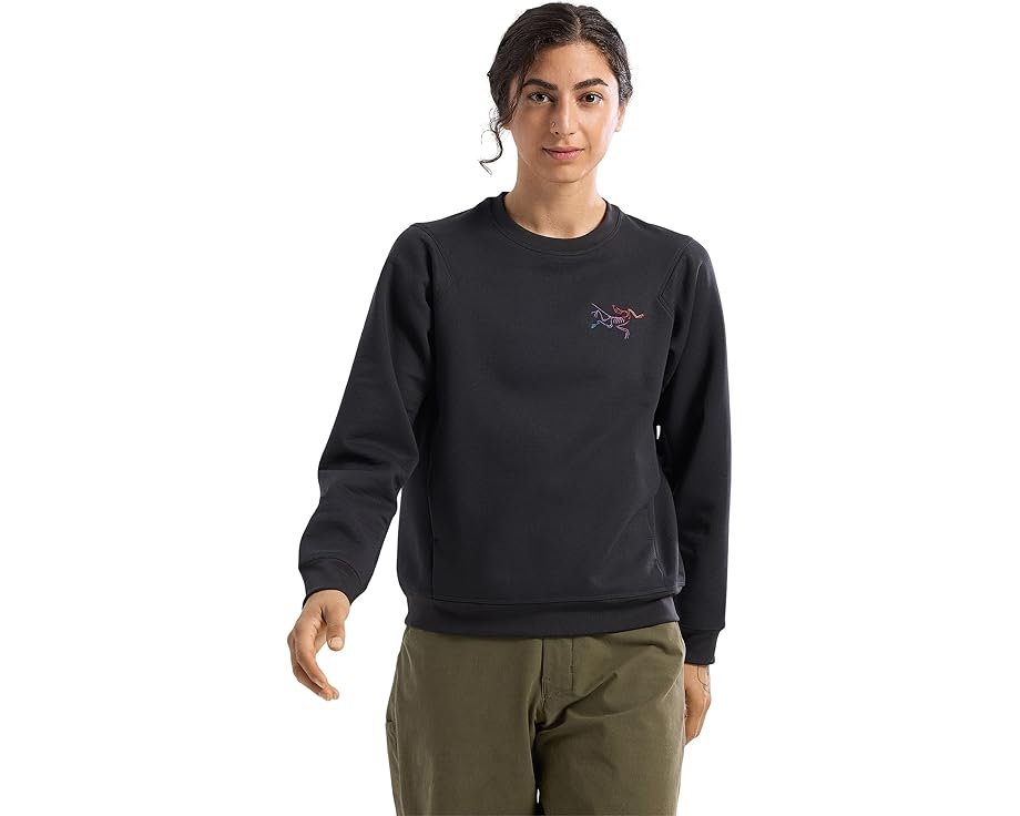 アークテリクス クルー 黒色 ブラック ARC'TERYX レディース 【 AESTAS CREW / BLACK MULTI 】 レディースファッション トップス スウェット トレーナー