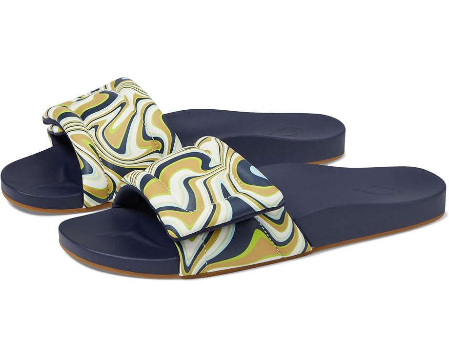オルカイ サンダル レディース 【 OLUKAI SUNBEAM SLIDE SANDAL / DEEPEST DEPTHS SWIRL 】