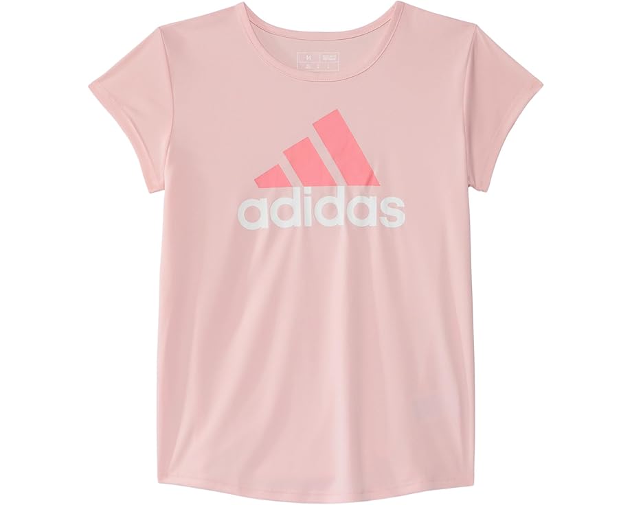 アディダス 捩り プルオーバー サクラ色 AEROREADY? 半袖 お坊っちゃん キッズ 【 ADIDAS KIDS SHORT SLEEVE ESSENTIAL POLYESTER TEE / SANDY PINK 】 もの言う花 マタニティ トップス カットソー