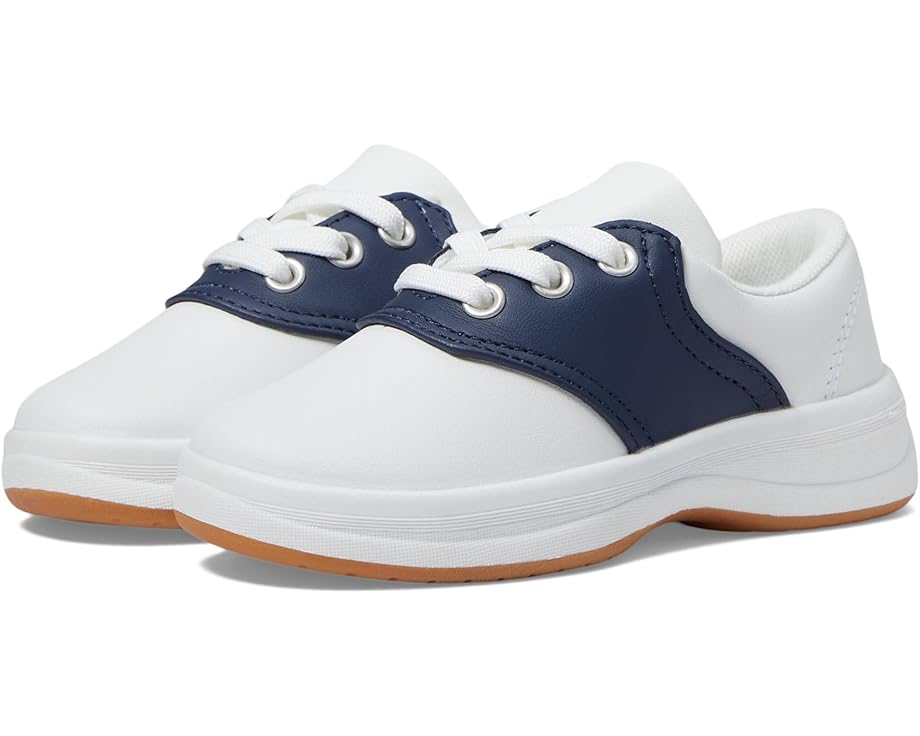【★Fashion THE SALE★7/12午前10時迄】ケッズ 白色 ホワイト 紺色 ネイビー ジュニア キッズ 【 KEDS KIDS SCHOOL DAYS / WHITE NAVY 】 ベビー マタニティ スニーカー画像