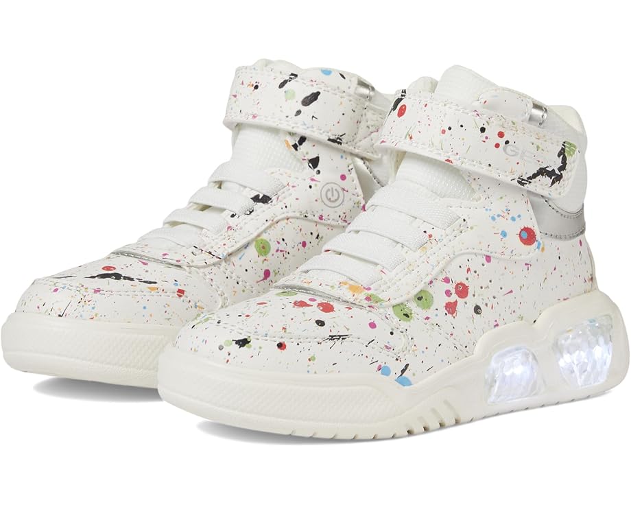 ジェオックス 白色 ホワイト ジュニア キッズ 【 GEOX KIDS ILLUMINUS GIRL 3 / WHITE MULTICOLOR 】 ベビー マタニティ スニーカー