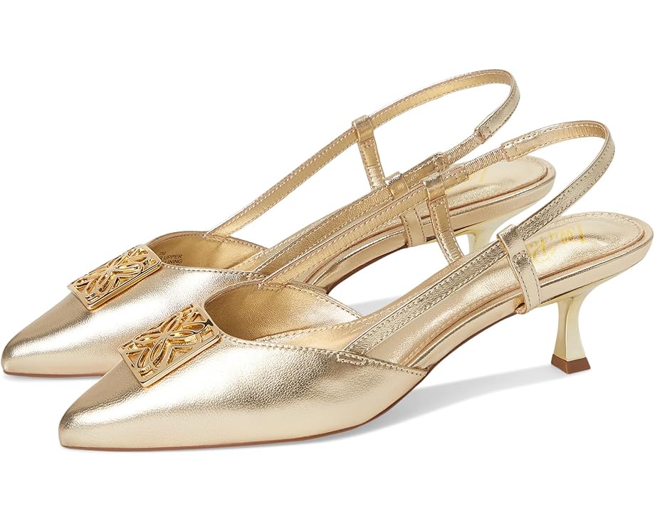 リリーピュリッツァー ヒール ゴールド レディース 【 LILLY PULITZER SCHUYLER KITTEN HEEL SLINGBACK / GOLD METALIC 】 パンプス|スニケス
