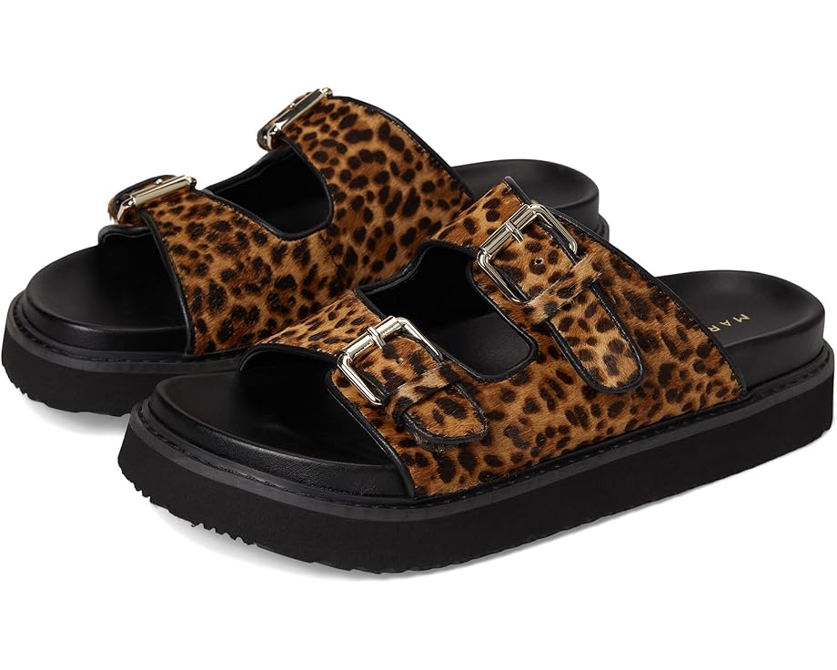 マークフィッシャー エルティーディー ヒョウ柄 レオパード 黒色 ブラック レディース 【 MARC FISHER LTD AGUSTALY / LEOPARD BLACK 】 サンダル