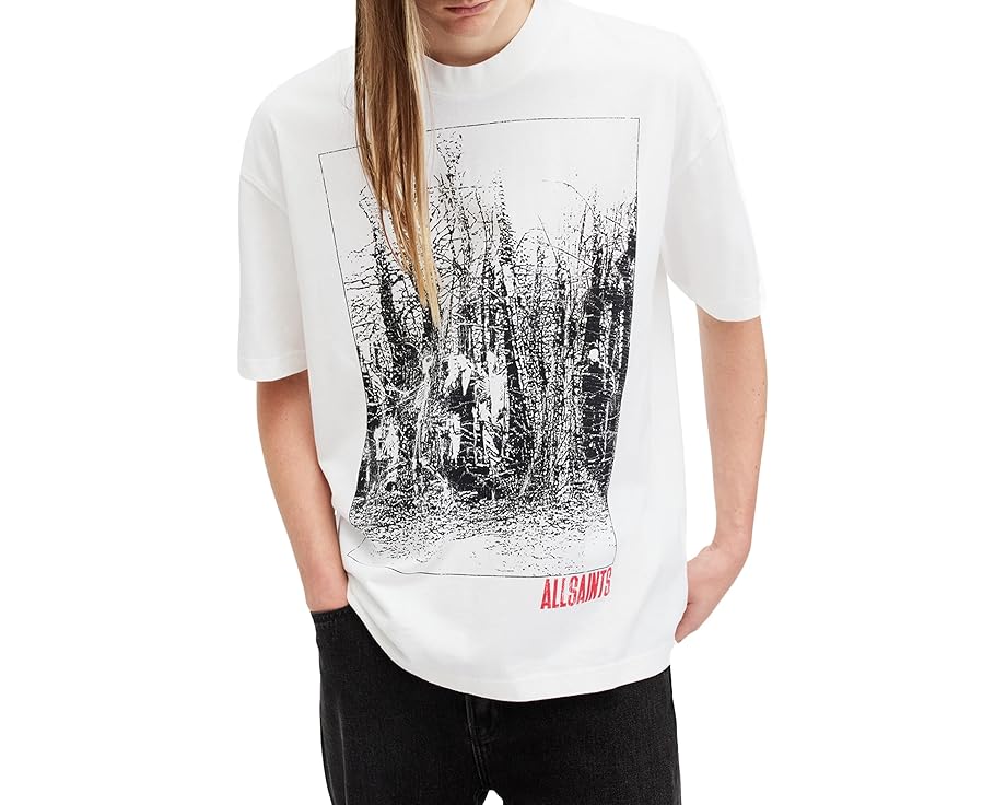 オールセインツ スリーブ クルー 白色 ホワイト 半袖 メンズ 【 ALLSAINTS BRACKEN SHORT SLEEVE CREW / CHALK WHITE 】 メンズファッション トップス Tシャツ カットソー