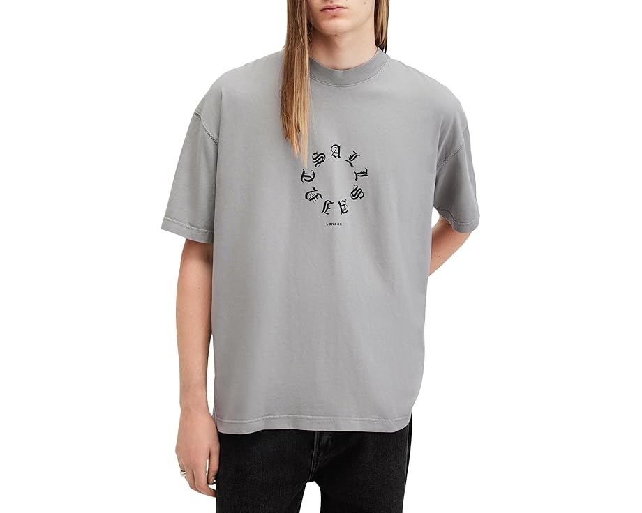 オールセインツ スリーブ クルー 灰色 グレー 半袖 メンズ 【 ALLSAINTS FRAKTUR SHORT SLEEVE CREW / TRINITY GREY 】 メンズファッション トップス Tシャツ カットソー