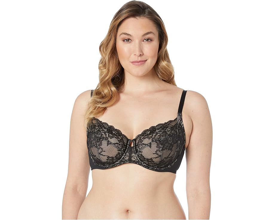 ナトリ フィギュア 黒色 ブラック レディース 【 NATORI STATEMENT FULL FIGURE UNDERWIRE BRA 746211 / BLACK CAFE 】 インナー 下着 ナイトウエア