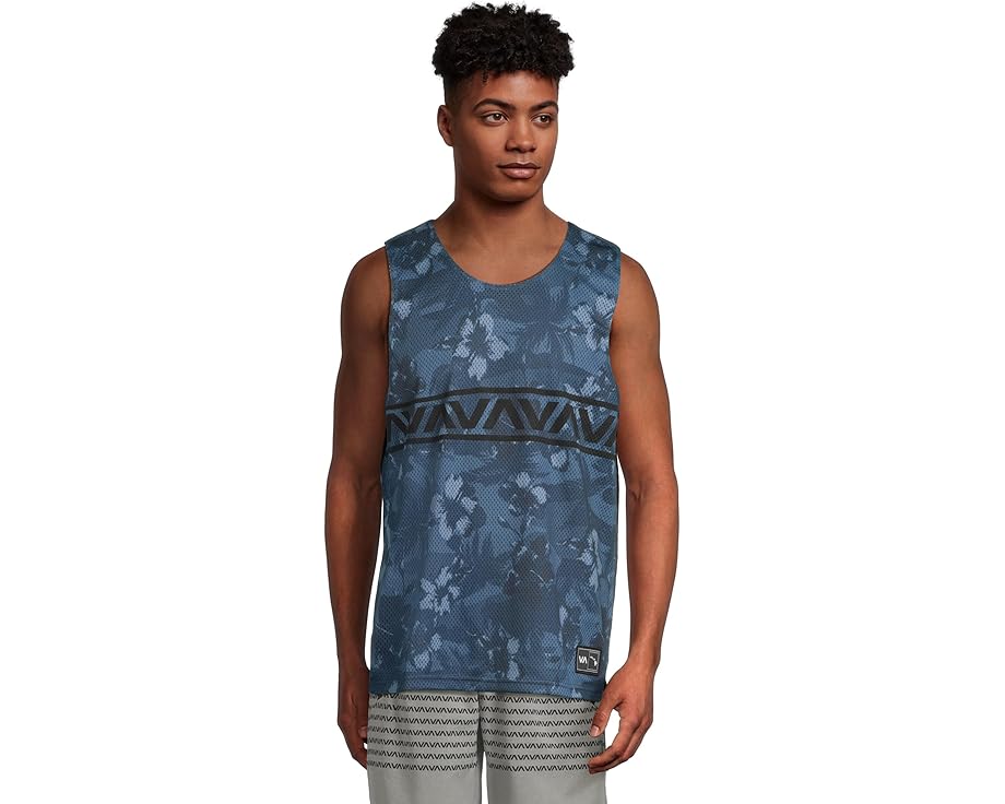 ルーカ アロハ州 貯蔵タンクいの一番 青み 青色 メンズ 【 RVCA HAWAII MESH TANK / DUCK BLUE 】 メンズ流行り物 トップス プルオーバー カットソー