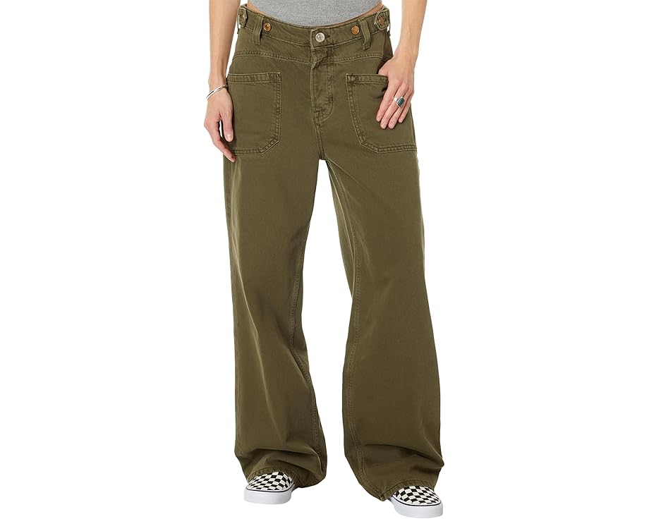 フリーピープル フリー ジーンズ アーミー レディース 【 FREE PEOPLE PALMER CUFFED JEANS / ARMY 】 ブーツ画像