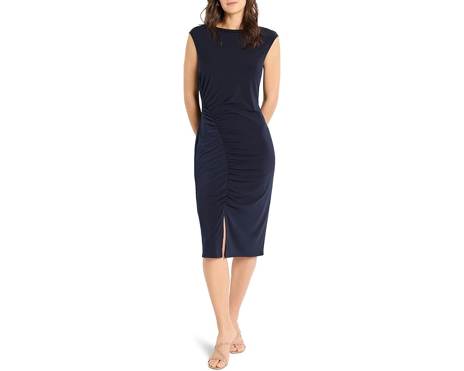 ニックプラスゾーイ ドレス 藍色 インディゴ NIC+ZOE レディース 【 SIDE RUCHE DRESS / DARK INDIGO 】 レディースファッション 26,000円