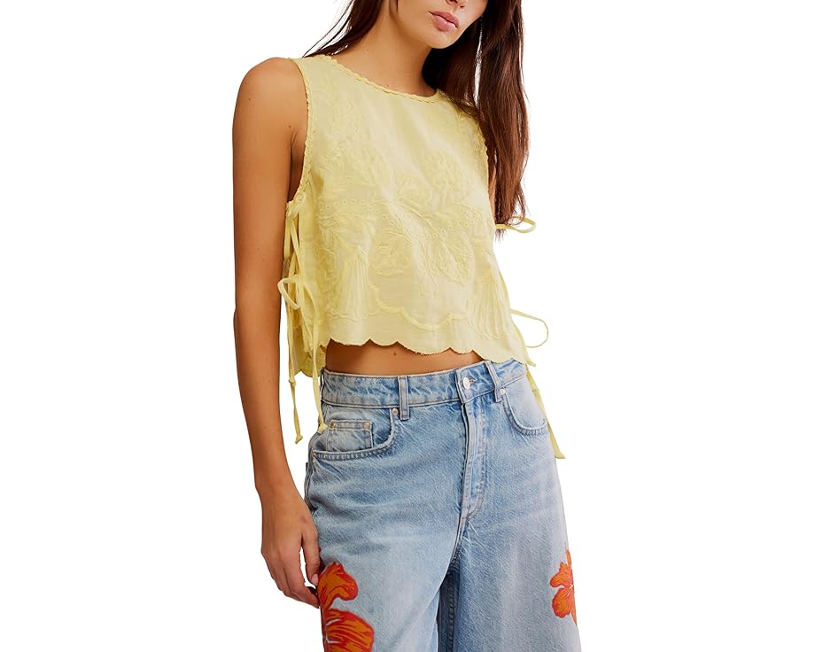フリーピープル フリー タンクトップ サマー レディース 【 FREE PEOPLE FADED GARDENS TANK / SUMMER LEMONADE 】 レディースファッション トップス Tシャツ カットソー