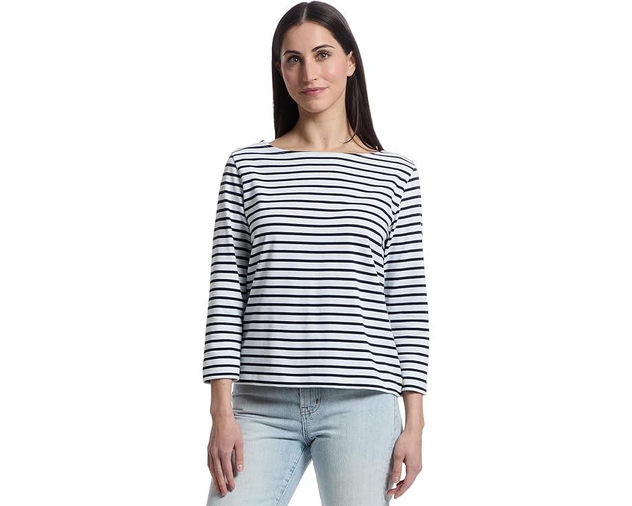 リラピー 紺色 ネイビー ストライプ レディース 【 LILLA P FRENCH BOATNECK / DARK NAVY STRIPE 】 レディースファッション トップス Tシャツ カットソー|スニケス