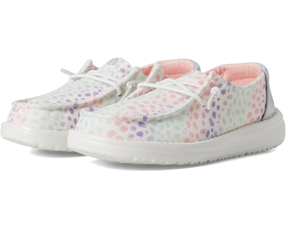 白色 ホワイト ジュニア キッズ 【 HEY DUDE KIDS WENDY IRIDESCENT LEO / WHITE MULTI 】 ベビー マタニティ スニーカー｜スニケス 14,420円