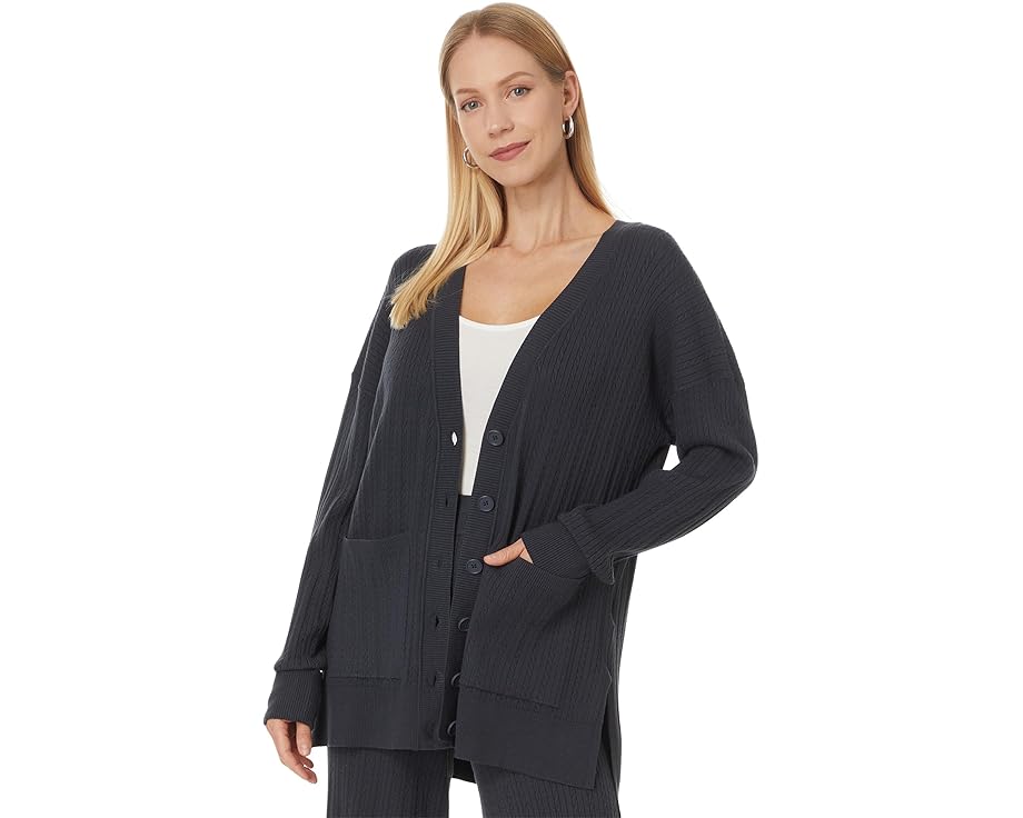 スプレンディッド カーディガン レディース 【 SPLENDID VEROINCA CABLE CARDIGAN / LEAD 】 レディースファッション トップス ニット セーター