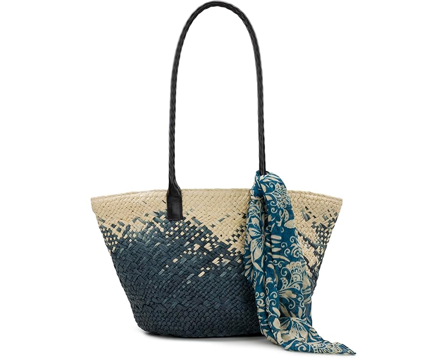 パトリシアナッシュ ウーブン スカーフ 紺色 ネイビー ナチュラル レディース 【 PATRICIA NASH CALYPSO WOVEN TOTE W/ GREEK FLORAL SCARF / NAVY NATURAL 046 】 バッグ レディースバッグ ハンドバッグ|スニケス