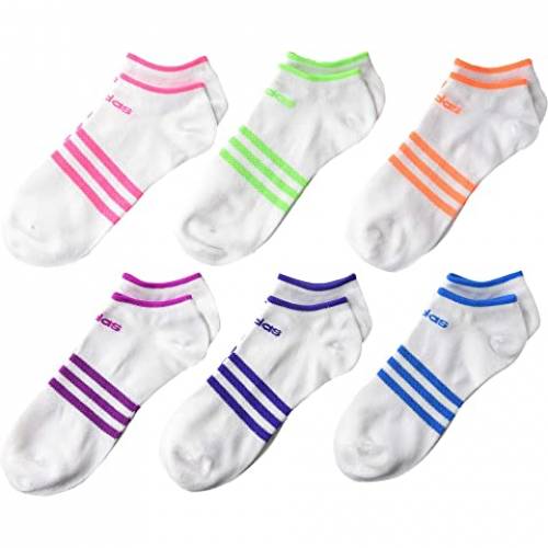 アディダスキッズ Kids Socks ソックス Show 白 Solar Adidas 靴下 ブルー ホワイト Pink ピンク 緑 グリーン 青 White Green Blue Adidas Kids Superlite 6pack No Show Socks Toddler Little Kid Big Adult