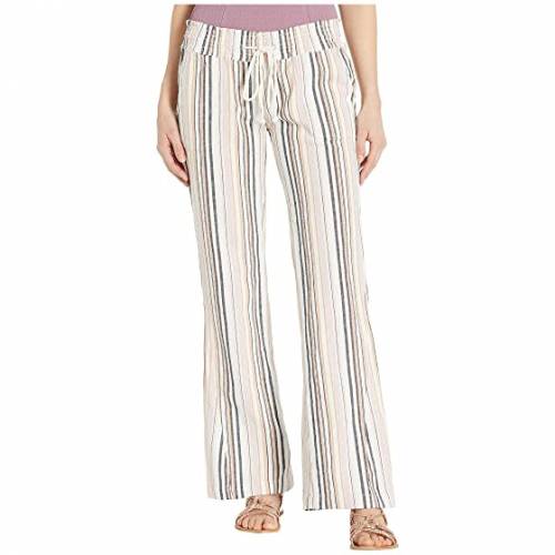 Roxy ロキシー 白 ホワイト ストライプ パンツ Roxy ロキシー ボトムス White Stripe Oceanside Pants Yarndye Snow Beachside レディースファッション ボトムス パンツ スニケスファッションブランド カジュアル ファッション パンツ