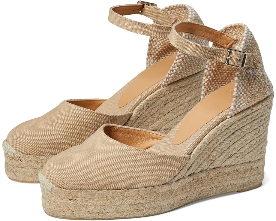 ウェッジ 砂色 サンド レディース 【 CASTANER CAROL 80 MM WEDGE ESPADRILLE / SAND 】 パンプス