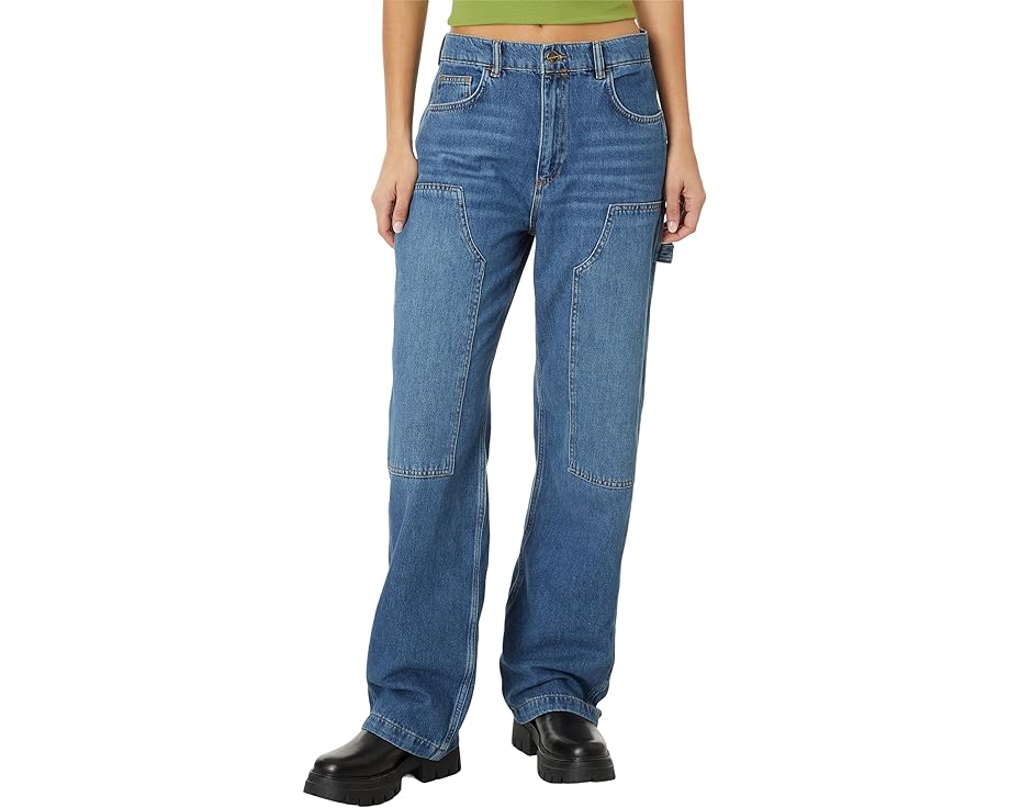オールセインツ ミッド 藍色 インディゴ レディース 【 ALLSAINTS MIA CARPENTER JEAN / MID INDIGO 】 ブーツ|スニケス
