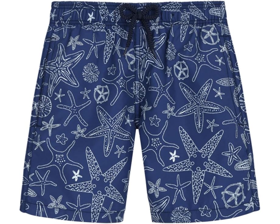 外殻 \u0026 お坊っちゃん キッズ 【 VILEBREQUIN KIDS STARLETT SHELL JIM / BLEU MARINE 】 もの言う花 マタニティ 水泳着
