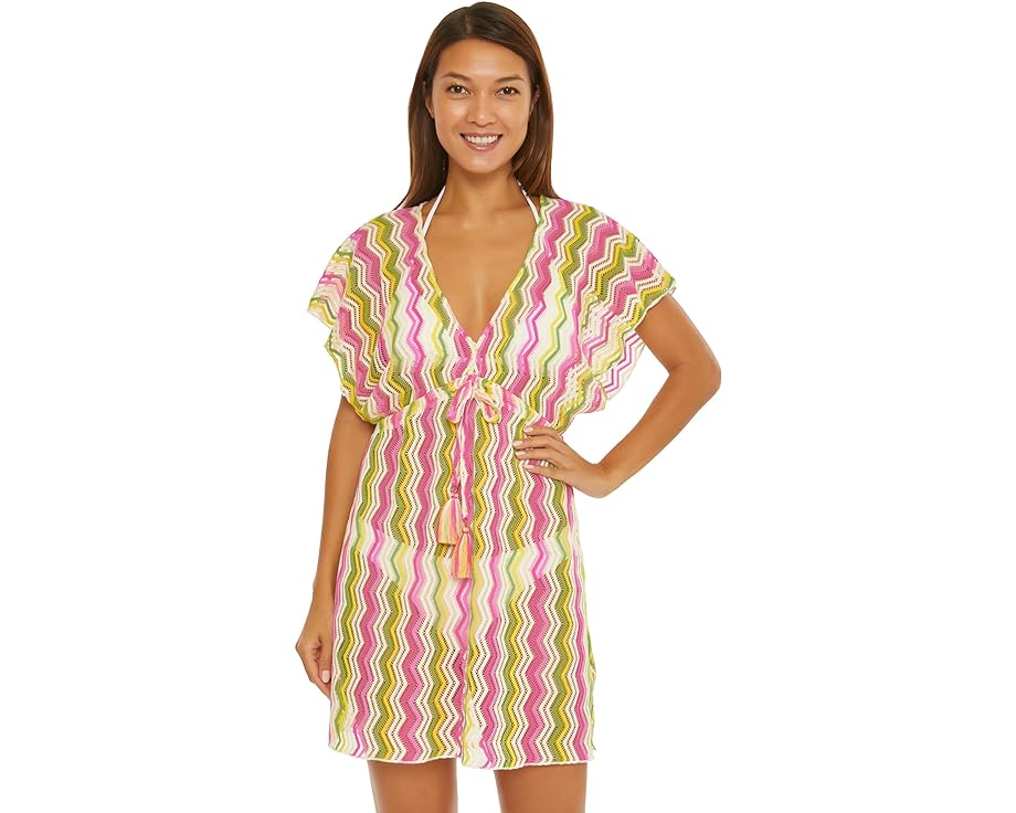ベッカ カバーアップ レディース 【 BECCA CELESTE CROCHET TUNIC COVER-UP / MULTI 】 レディースファッション 水着 10,001円