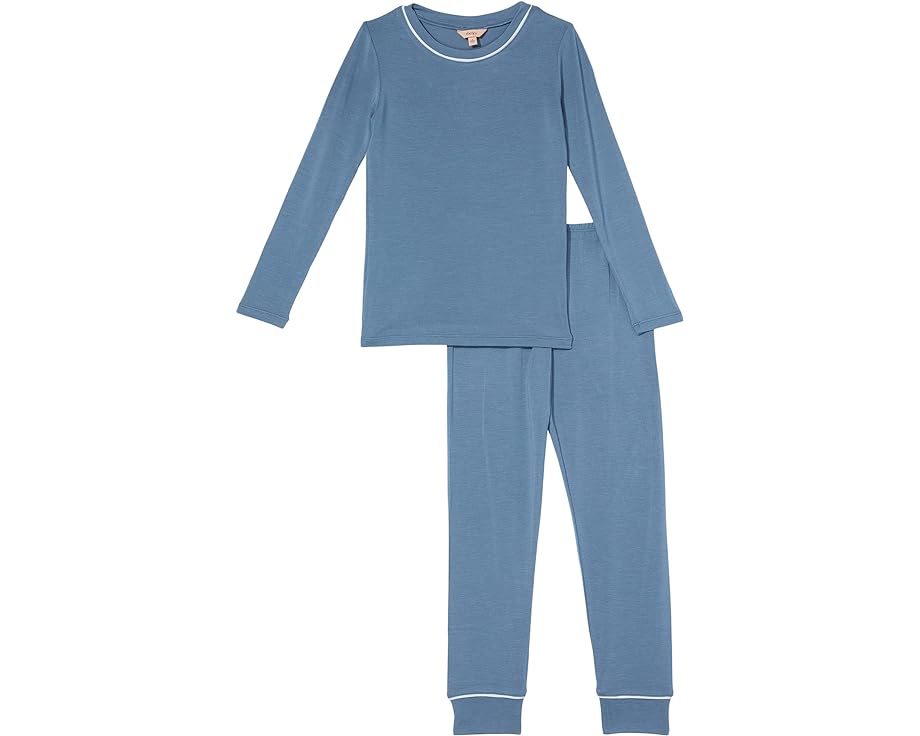 エバージェイ 青色 ブルー ジュニア キッズ 【 EBERJEY KIDS LONG PAJAMA SET / COASTAL BLUE ICE BLUE 】 ベビー マタニティ ベビー服 ファッション 下着 パジャマ｜スニケス