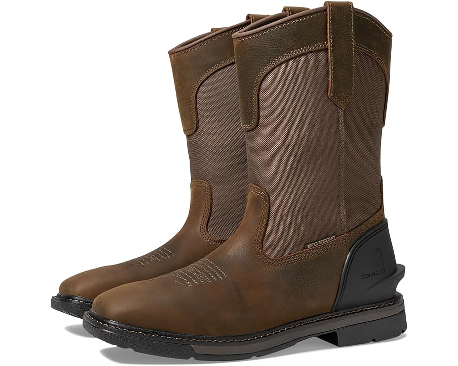 カーハート モンタナ 茶色 ブラウン レザー ハイ 11" メンズ 【 CARHARTT MONTANA WATER RESISTANT SQUARE TOE WELLINGTON / BROWN OIL LEATHER BROWN HIGH 】 ブーツ｜スニケス
