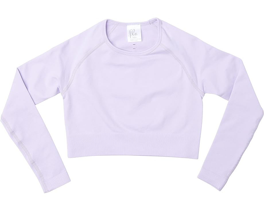 捩り 長袖 お坊っちゃん キッズ 【 FLO ACTIVE HOLLIE LONG SLEEVE RIBBED SEAMLESS TOP / MAUVE 】 もの言う花 マタニティ トップス プルオーバー カットソー
