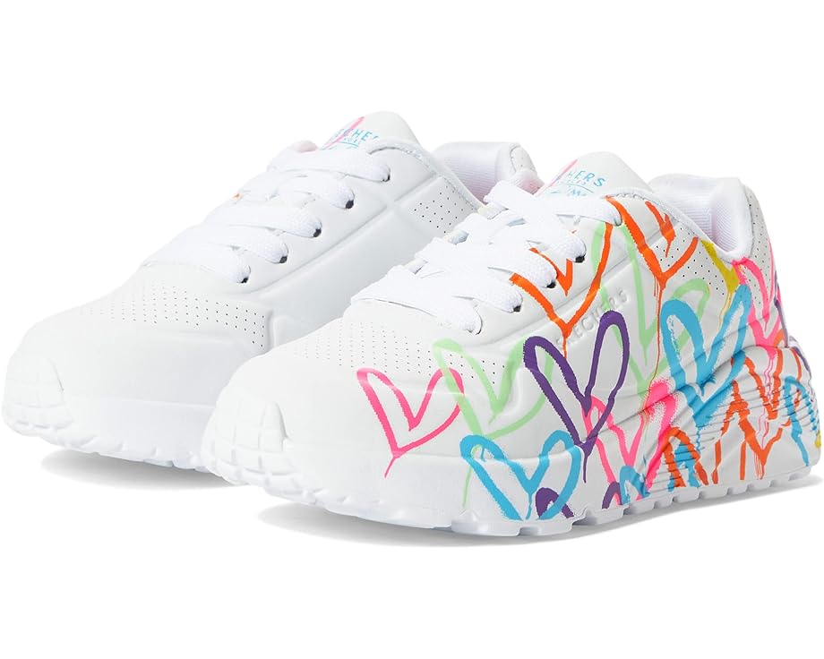 スケッチャーズ ストリート ジェームズ ライト 白色 ホワイト ジュニア キッズ 【 SKECHERS KIDS STREET - JAMES GOLDCROWN UNO LITE 314064L / WHITE NEON MULTI 】 ベビー マタニティ スニーカー
