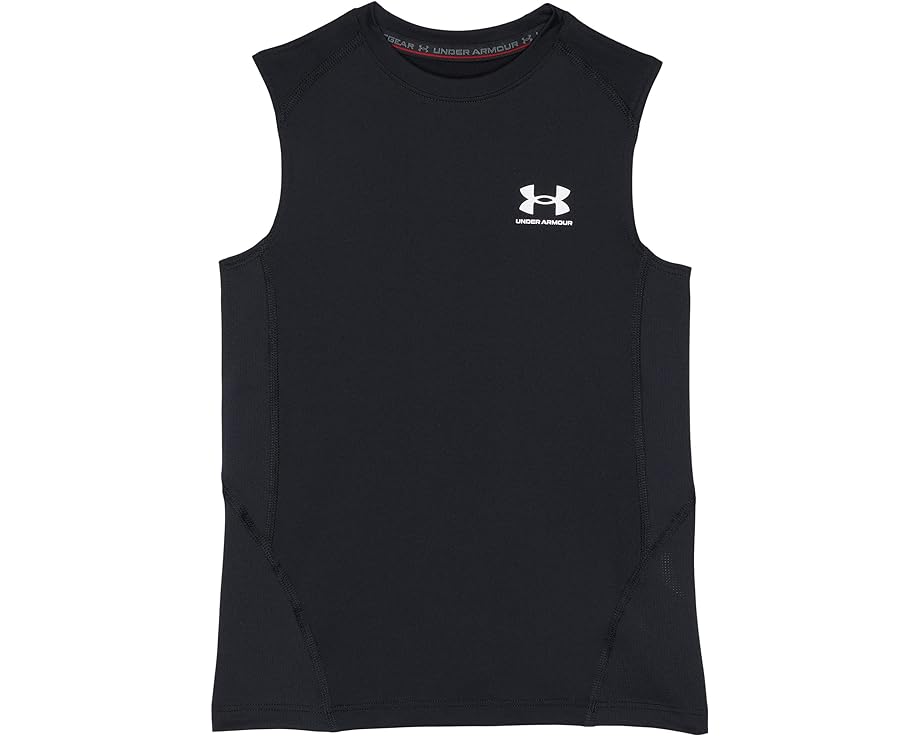 ノンスリーブ 黒色 ブラック 白色 ホワイト アンダーアーマー HEATGEAR? ジュニア キッズ 【 UNDER ARMOUR KIDS ARMOUR SLEEVELESS / BLACK WHITE 】 ベビー マタニティ トップス Tシャツ カットソー