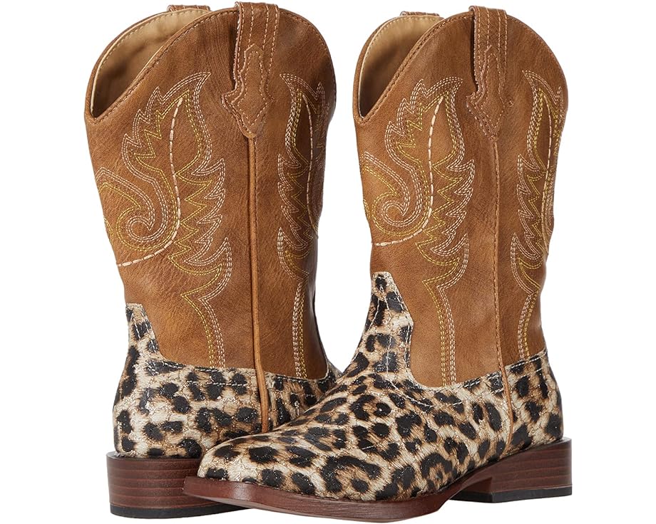 ローパー ヒョウ柄 レオパード 御坊っちゃん キッズ 【 ROPER KIDS GLITTER LEOPARD / TAN 】 もの言う花 マタニティ ブーツ キッズ・ベビー・マタニティ-キッズファッション