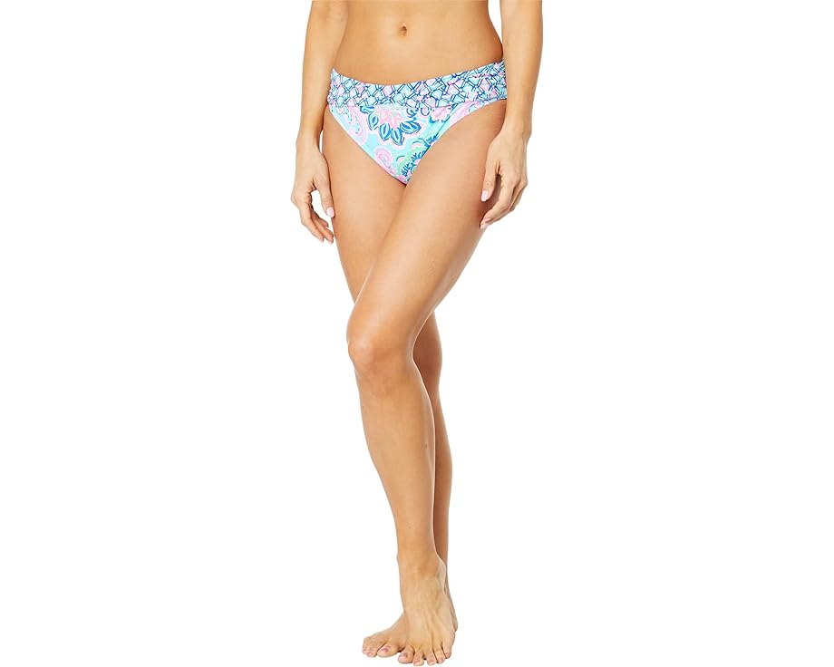 リリーピュリッツァー ズボン ボトムス 青色 ブルー レディース 【 LILLY PULITZER LAGOON SARONG HIPSTER BOTTOM / BLUE HORIZON JUNGLE SUNRISE 】 レディースファッション 水着