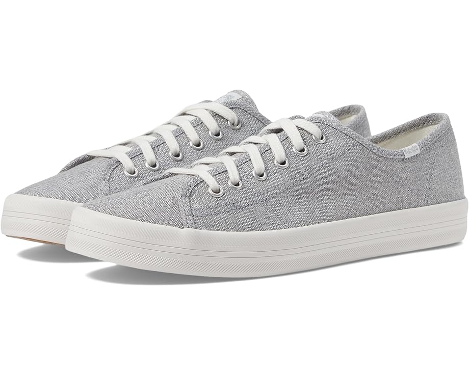 ケッズ しろがね色 しろがね色 スニーカー レディース 【 KEDS KICKSTART LACE UP / SILVER TEXTILE 】